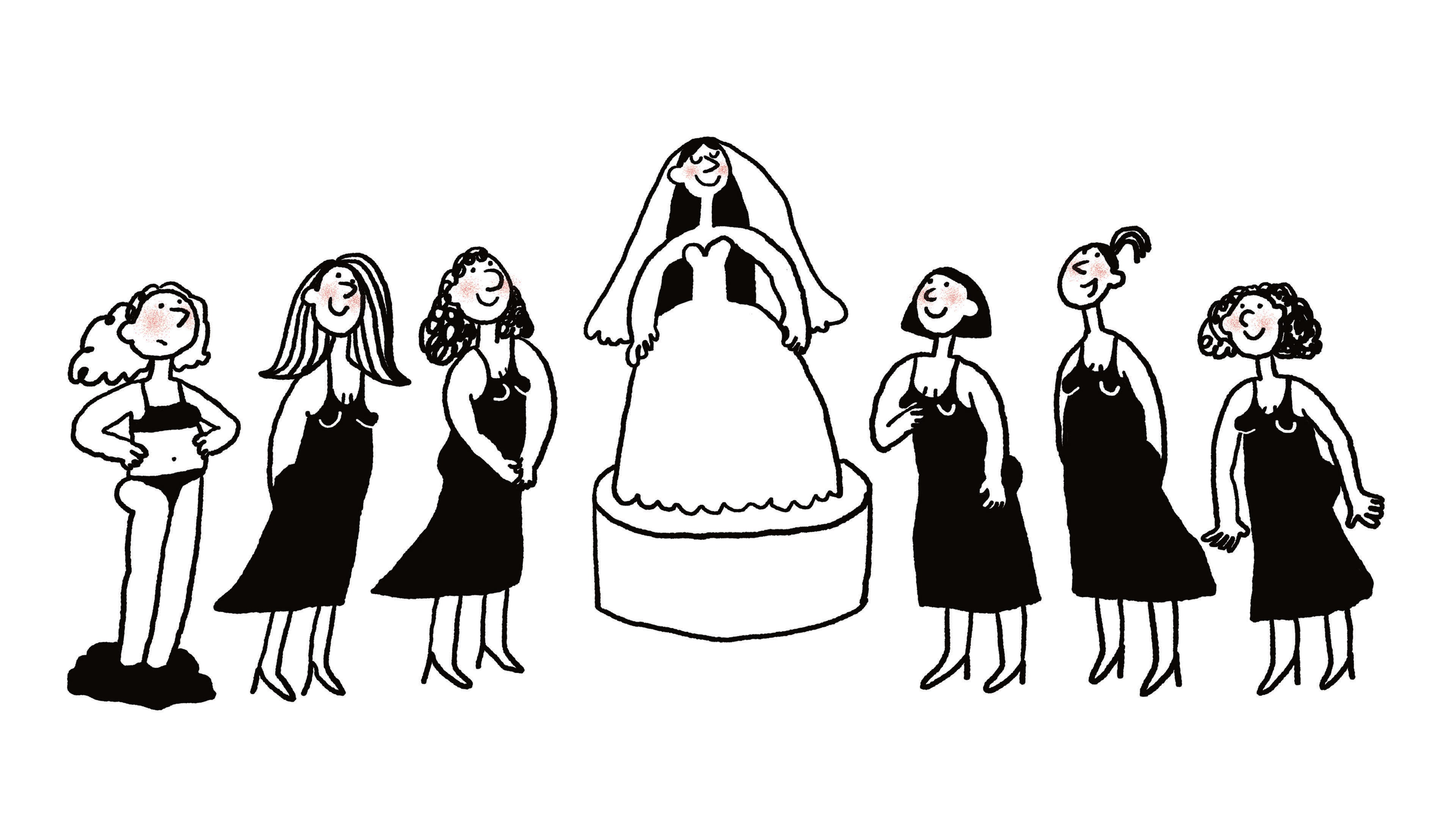 Dresscode op een bruiloft: moet je echt die jurk kopen voor de suite van je vriendin?